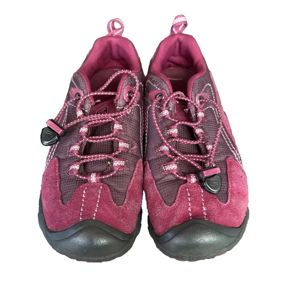 KEEN Parker Hiking Trail‎ Shoes Women 5 Pink Suede Outdoor Bungee Lace Sneakers